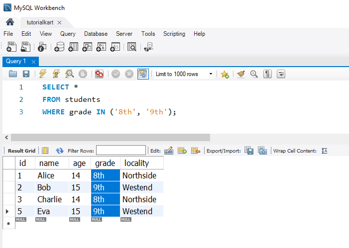 SQL IN Operator - Filtering by a List of Values