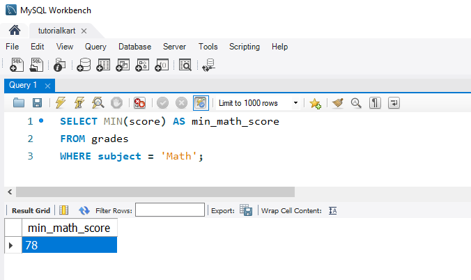 SQL MIN Function - Using MIN with a WHERE Clause