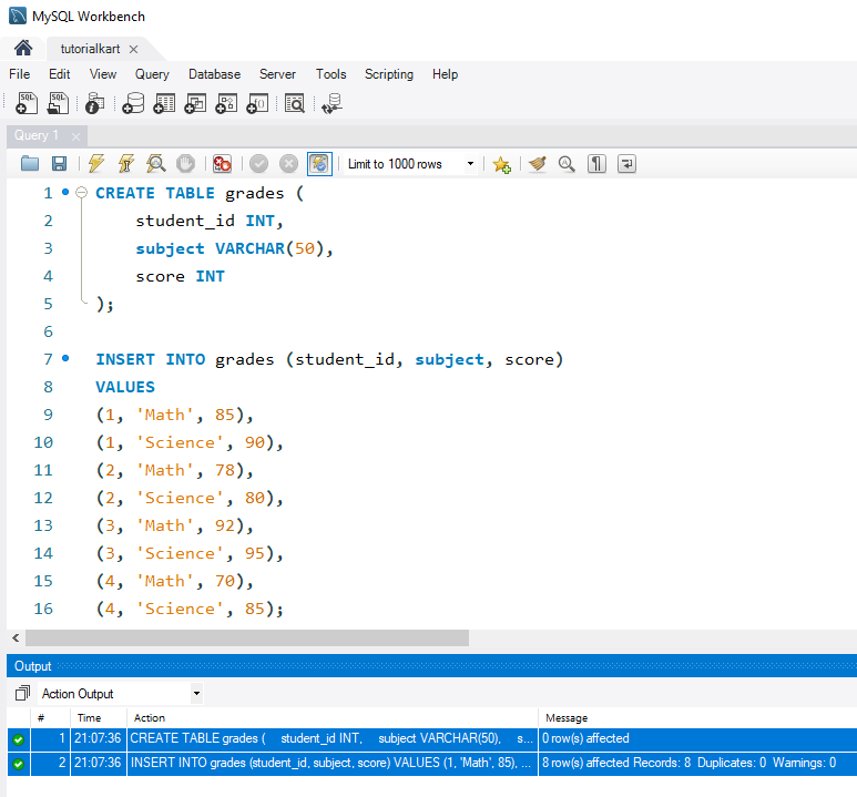 SQL HAVING Clause - Setup for Examples