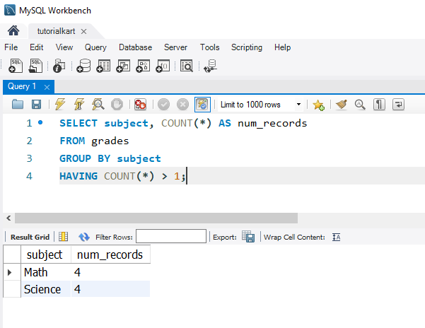 SQL HAVING Clause Example - Using HAVING with COUNT to Filter by Group Size