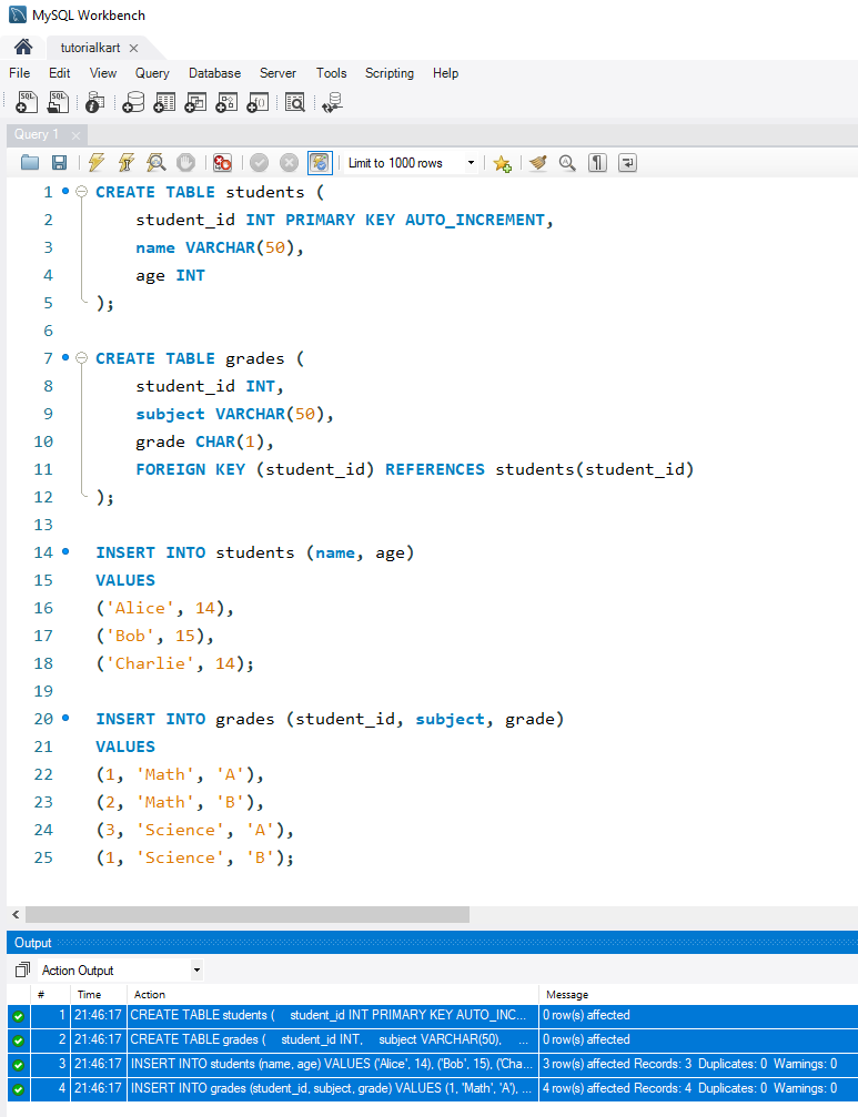 SQL Joins - Setup for Examples