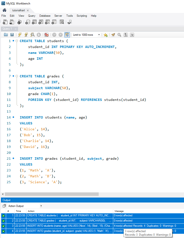 SQL LEFT JOIN - Setup for Examples