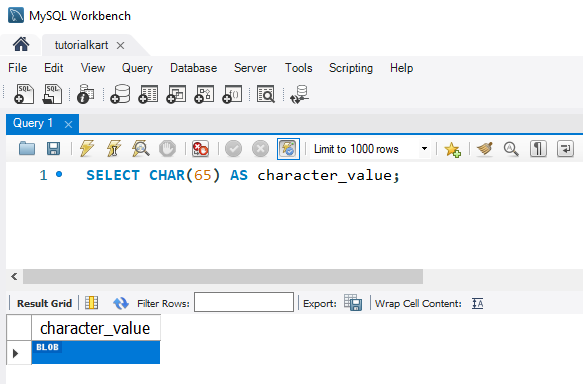 SQL CHAR Function Example - Converting an ASCII Code to a Character