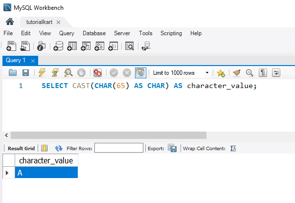 SQL CHAR Function Example - Converting an ASCII Code to a Character - Fixing blob to display as char