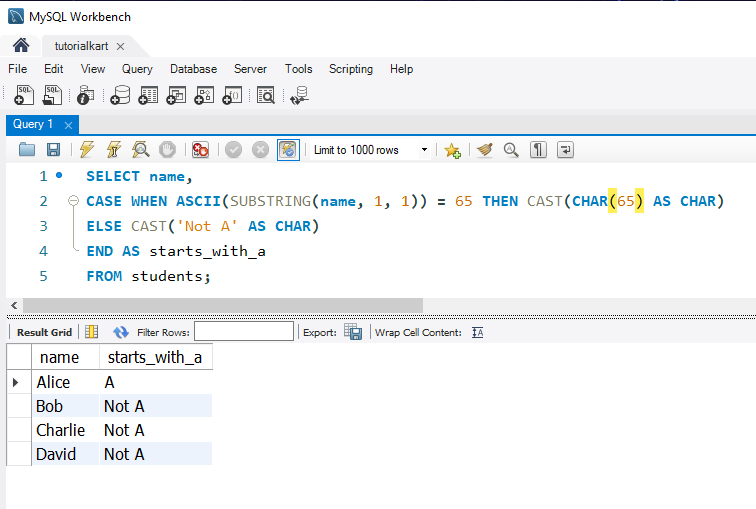 SQL - Using CHAR in Conditional Statements