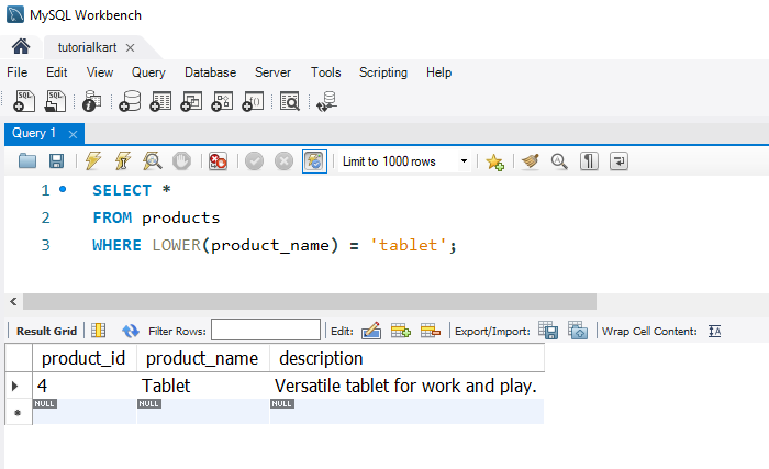 SQL LOWER() Example - Using LOWER() in Case-Insensitive Searches