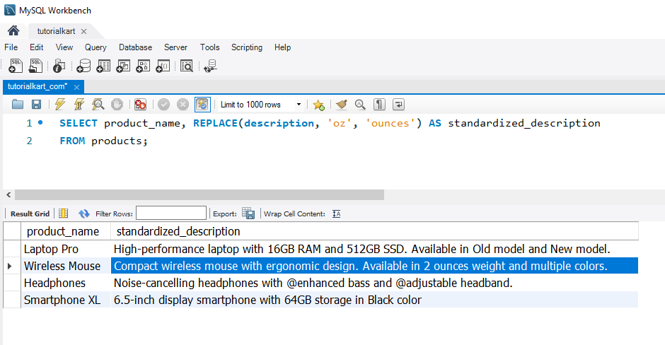 SQL REPLACE() Example - Using REPLACE() to Standardize Format