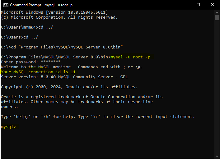 Verify MySQL Server Installation