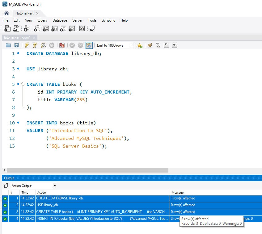 Find Index of Substring in MySQL - Setup for examples