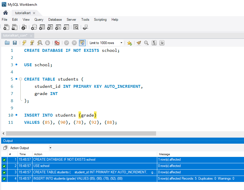 Convert Integers to Strings in MySQL - Setup for Examples