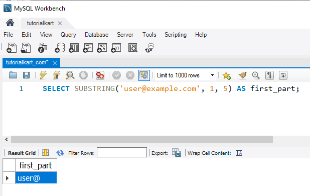 SQL SUBSTRING() - Example: Extracting Specific Characters from an Email Address