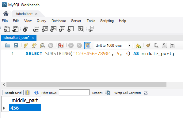 SQL SUBSTRING() - Example: Extracting a Substring from a Phone Number