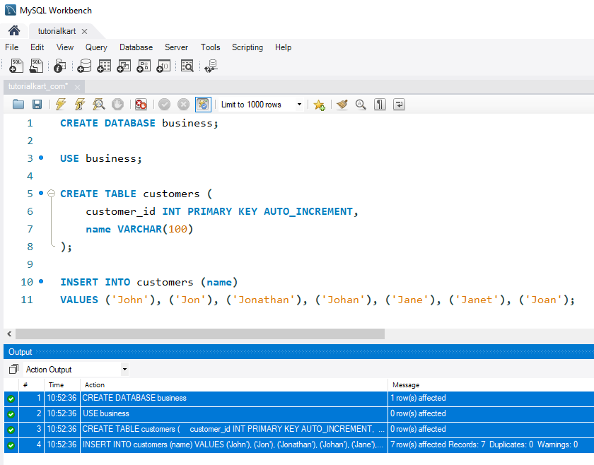 SQL SOUNDEX() - Setup for Examples