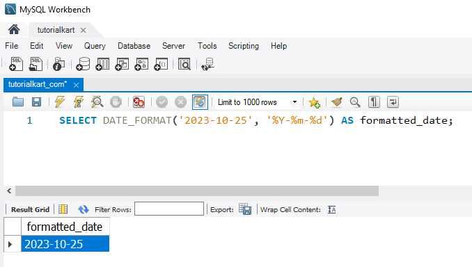 Convert Dates to Strings in MySQL - Example: Converting a Date to YYYY-MM-DD Format