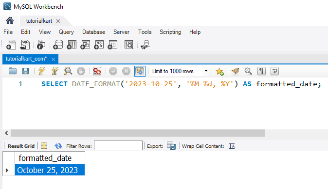 Convert Dates to Strings in MySQL - Example: Converting a Date to Month Day, Year Format