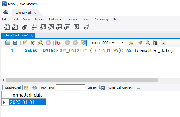 Convert Timestamps to Dates in MySQL - Example: Formatting the Converted Date