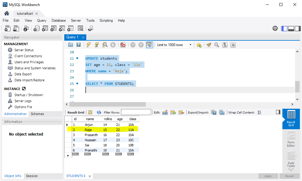 MySQL - Update Multiple Columns in a Row