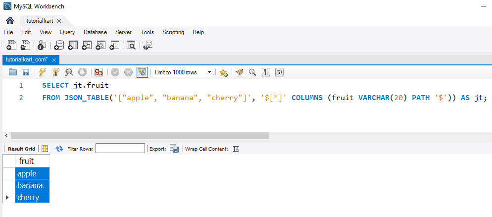 Convert JSON to Arrays in MySQL - Example: Extracting All Elements of a JSON Array as Rows