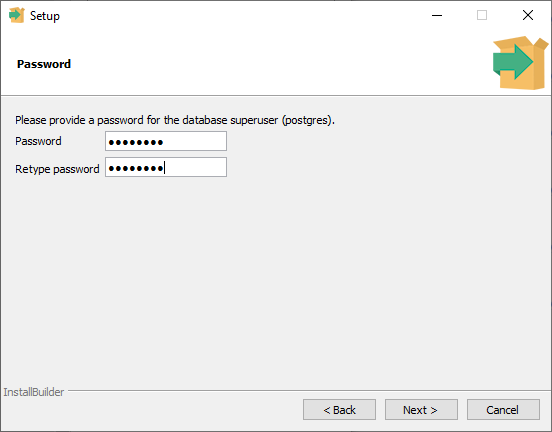 PostgreSQL - Set password