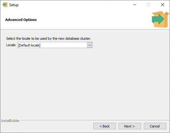 PostgreSQL - Select Default Locale