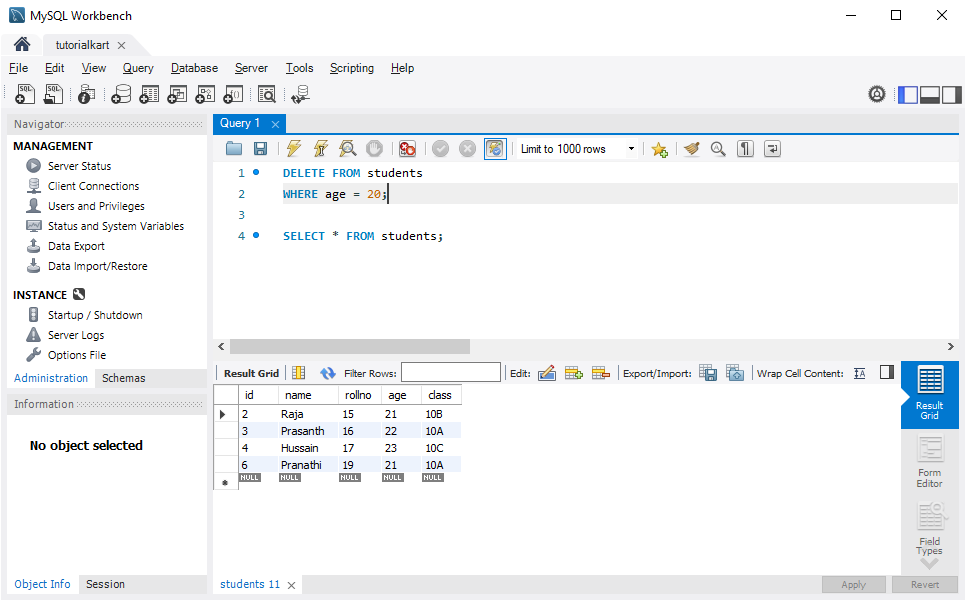 MySQL - Delete Rows in Table - Delete Multiple Rows Based on a Condition