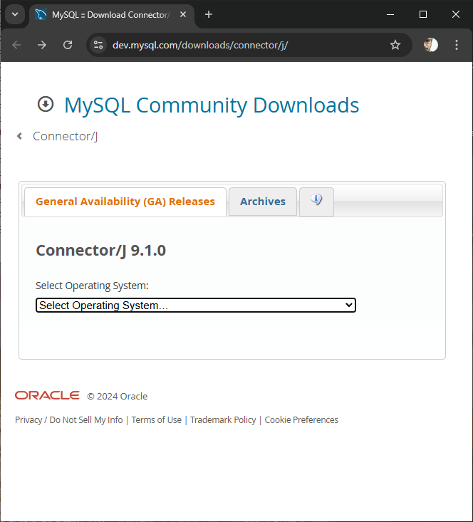 Download MySQL Connector/J