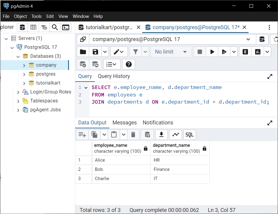 PostgreSQL - Select Query from tables