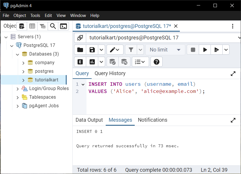 PostgreSQL - Insert Row if Not Exists in Table - Method 1: Using INSERT ... ON CONFLICT