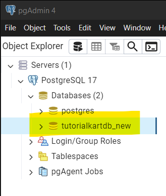 Rename a Database in pgAdmin 4 - Step 5: Verify the Renaming