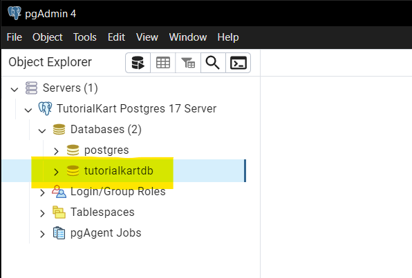 Back Up a Database in pgAdmin 4 - Step 2: Locate the Database to Back Up