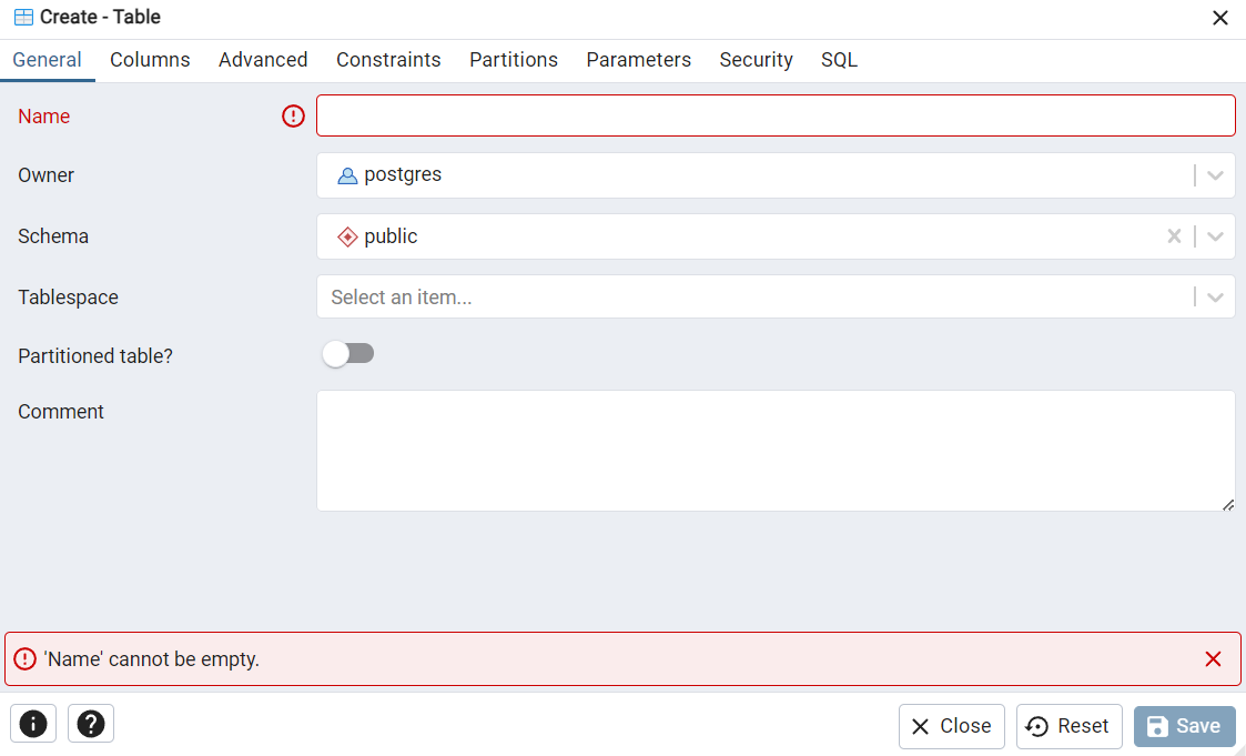 How to Create a Table in pgAdmin 4