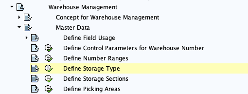 Defining Storage type in SAP WM