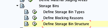 Defining Storage Bin Strucuture