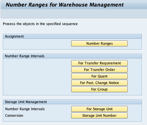 Defining Number Range in Warehouse Management