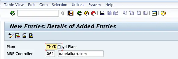 Plant Assignment Screen