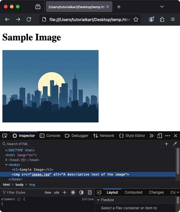 HTML Image Example