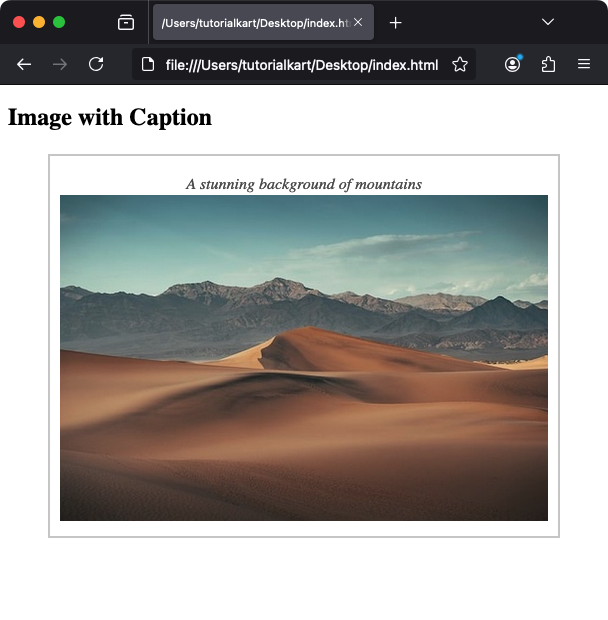 Styling the <figcaption> Tag with CSS