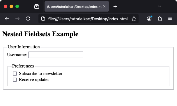 Nested Fieldsets