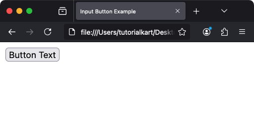 HTML Input Button Example