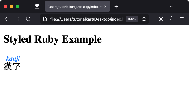 Styling Ruby Text with CSS