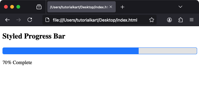 Styling the <progress> Tag with CSS