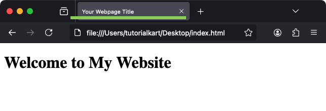 HTML <title> Tag Example