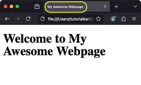 HTML Page Title Example