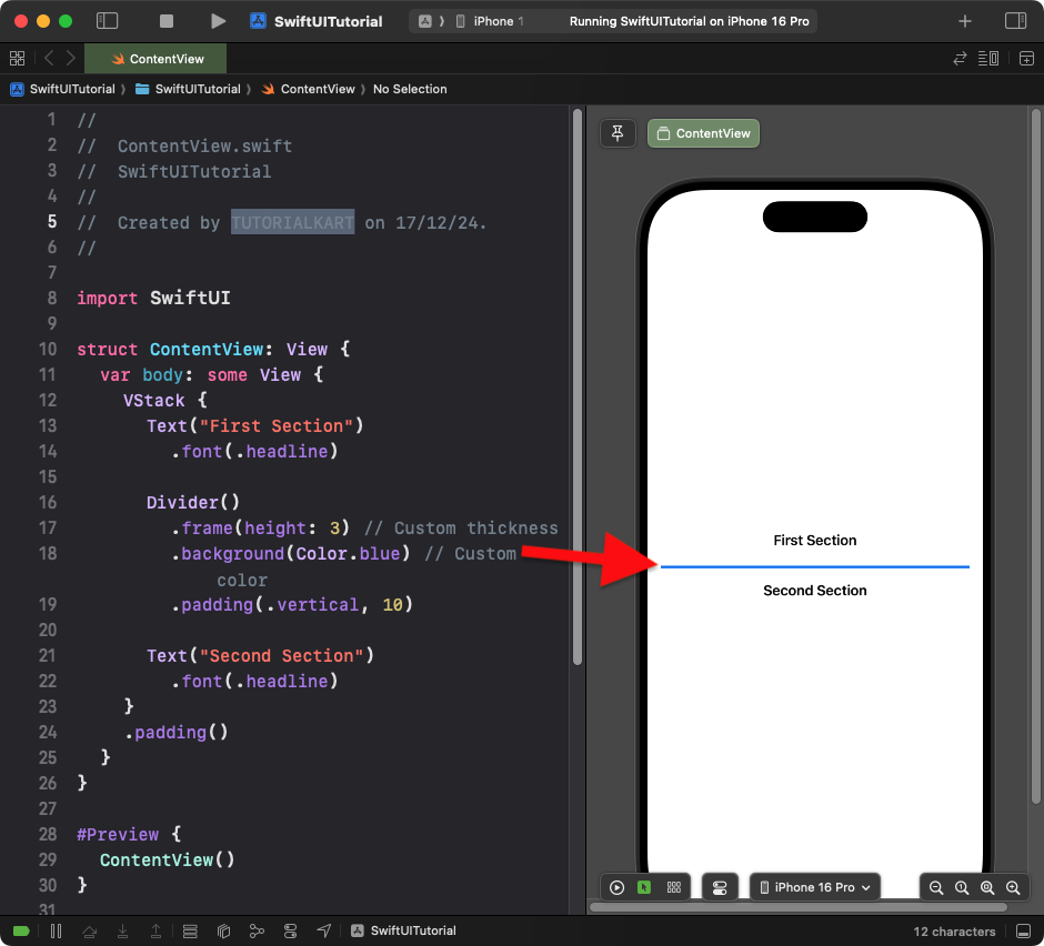 Custom Divider Thickness and Color in SwiftUI