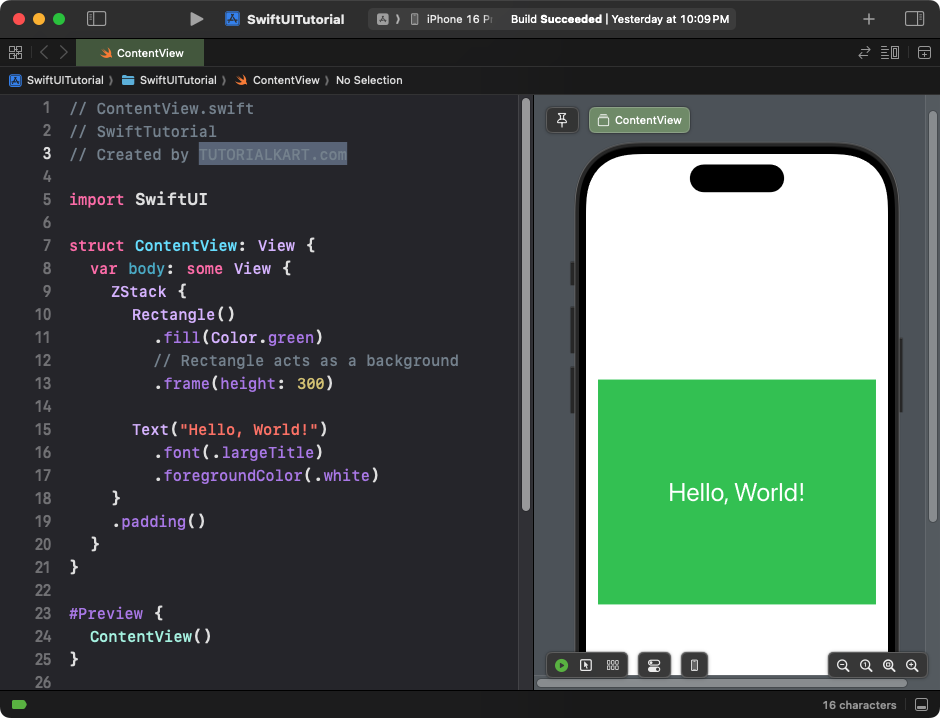 Example for Using Rectangle as a Background in SwiftUI