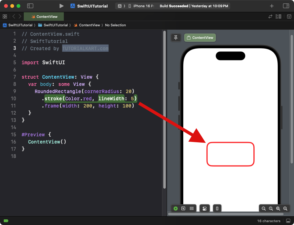 Example for RoundedRectangle with Border in SwiftUI