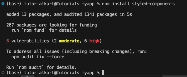 npm install styled-components