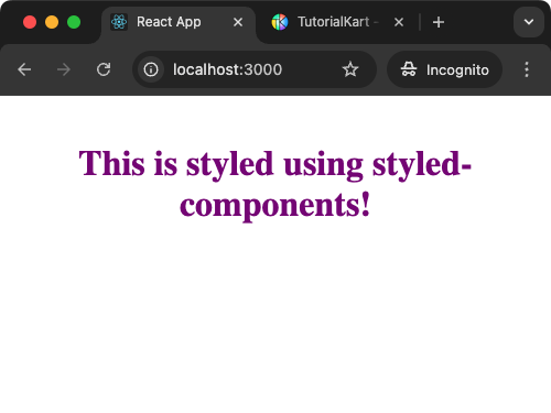 React Example for Styled-Components