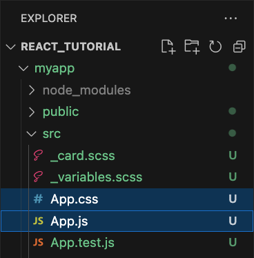 Project Explorer Screenshot for React Quiz Application