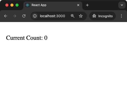 Example for React State - Output Screenshot